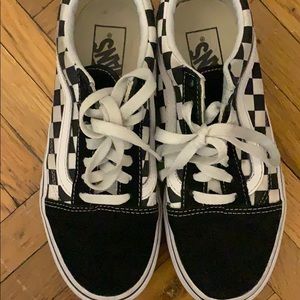 Platform checkered old Skool vans